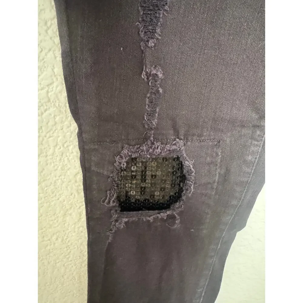 Rock & Republic Black Sequins Jeans Size 10 - Picture 8 of 8